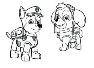 imágenes de patrulla canina para colorear