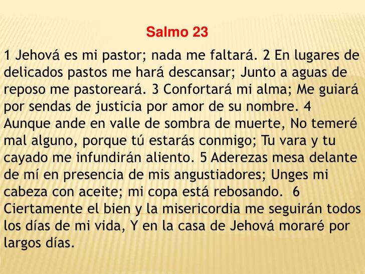 Imágenes del Salmo 23 | Jehová es mi pastor y Nada nos faltará