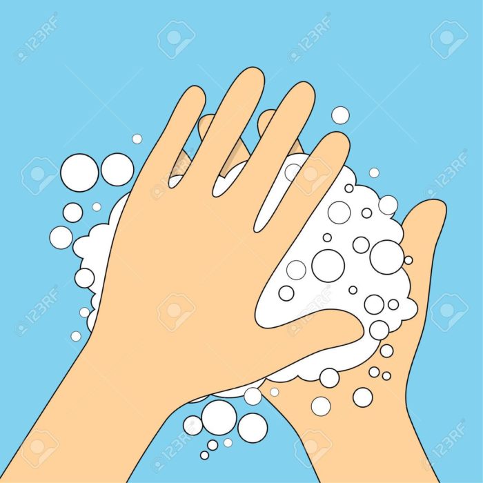 lavar manos con agua